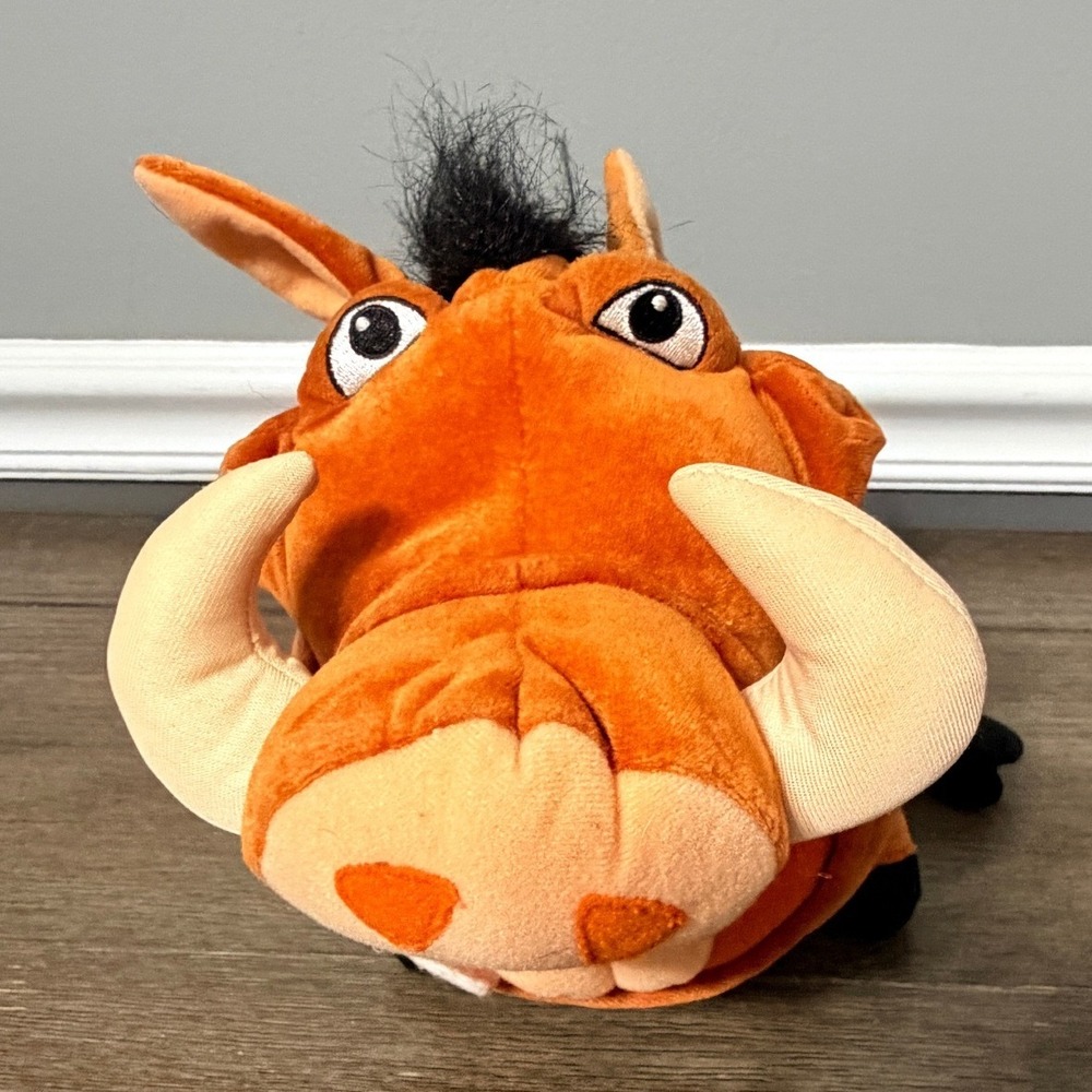 Disney Lion King Feed Me Pumbaa Plush Hasbro 2002 Vintage Warthog Stuffed Toy